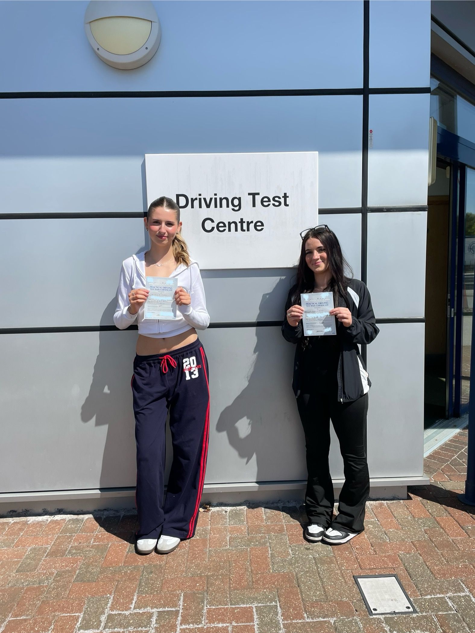 Driving test pass at test centre
